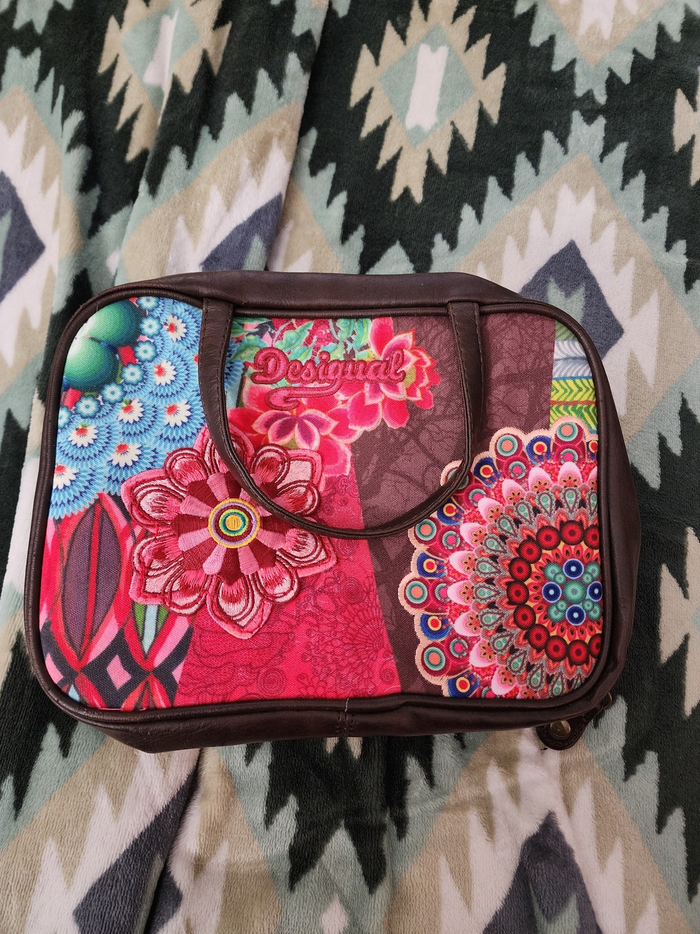 Desigual Multicolor Floral Patchwork Toiletry/Cosemetic  Bag - Picture 2 of 6